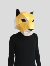 Tiger mask template - paper mask, papercraft mask, masks, 3d mask, low poly mask, 3d paper mask, paper mask template, animal mask halloween