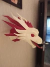 Dragon Head Papercraft Low Poly Decoration, PDF Template, DIY Paper 3D CumulusCraft