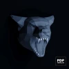 Wolf Head Papercraft Low Poly Decoration, PDF Template, DIY Paper 3D CumulusCraft