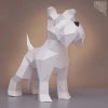 Schnauzer paper model ,Papercraft , DIY , Low poly , PDF Papercraft , Schnauzer Model , Schnauzer low poly , Schnauzer