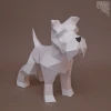 Schnauzer paper model ,Papercraft , DIY , Low poly , PDF Papercraft , Schnauzer Model , Schnauzer low poly , Schnauzer