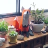 Fox (Teen) 3D papercraft. You get PDF digital file templates and instruction for this DIY modern paper decoration.