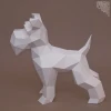 Schnauzer paper model ,Papercraft , DIY , Low poly , PDF Papercraft , Schnauzer Model , Schnauzer low poly , Schnauzer