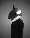 Killer whale mask template - paper mask, papercraft mask, masks, 3d mask, low poly mask, 3d paper mask, paper mask template, animal mask