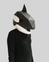 Killer whale mask template - paper mask, papercraft mask, masks, 3d mask, low poly mask, 3d paper mask, paper mask template, animal mask