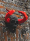 Big Horned Skull Papercraft Template | 3D Paper Model DIY
