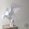 3D Pegasus Paper Sculpture - Make a hanging paper Pegasus decoration with this PDF download