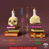 Skull with candle 3D Papercraft PDF pattern / DIY low poly Halloween Decor Sculpture / Paper Craft Cardstock model of creepy human skull