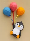 Penguin 3d paper craft model PDF template | 3d paper craft penguin | DIY 3D paper model for Home decor