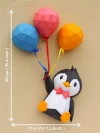 Penguin 3d paper craft model PDF template | 3d paper craft penguin | DIY 3D paper model for Home decor