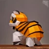 Gold Dance Lion,Papercraft , DIY , Low poly , PDF Papercraft , Dance Lion Model , Dance Lion low poly , China New year