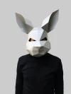 COMBO #1 Rabbit paper mask template - paper mask, papercraft mask, masks, 3d mask, low poly mask, 3d paper mask template, animal mask halloween