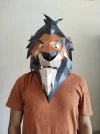 SCAR Mask DIY, Lowpoly Papercraft, Lion King