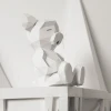 Arctic Bear on Floating Island 3D Wall Decor Low poly Papercraft, DIY, PDF