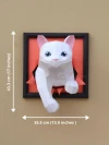 Cat 3d paper craft PDF, DIY papercraft cat model template,origami cat,cat low poly