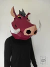 PUMBA Mask DIY, Lowpoly Papercraft, Lion King