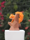 Squirrel 3d paper craft PDF | DIY 3d paper craft Squirrel model template, origami Squirrel, Squirrel low poly