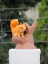 Squirrel 3d paper craft PDF | DIY 3d paper craft Squirrel model template, origami Squirrel, Squirrel low poly