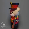 NUTCRACKER TEDDY, bear, Papercraft, Template, DIY, Paper, Low Poly, Holiday, 3D Model, Pdf Low Poply, december, merry, Xmas, Santa