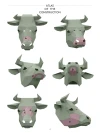 Cow mask template - DIY Animal Head, Halloween mask, Instant Pdf download, Printable Template, Papercraft Mask, 3D Polygon Masks, Low Poly,