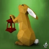 Rabbit, Easter bunny, Bunny, Papercraft, Pepakura, Lowpoly, Low Polygon, 3D Papercraft, handmade, Paper Sculptures, DIY origami, present