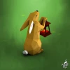 Rabbit, Easter bunny, Bunny, Papercraft, Pepakura, Lowpoly, Low Polygon, 3D Papercraft, handmade, Paper Sculptures, DIY origami, present