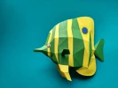 Papercraft BUTTEFLY FISH 3D Pepakura sea creatures paperfreak low poly sculpture DIY wall decor halloween party decor pattern template