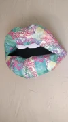 Papercraft 3D LIPS MOUTH WITH teeth pepakura pdf template Low polygonal Paper Sculpture Diy gift Decor Puckered Lips beauty shop trophy art