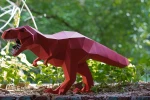 Papercraft dinosaur T-REX TYRANNOSAURUS 3D Low Poly Paper sculpture DIY gift Decor for home & office pepakura pattern template jurassic park