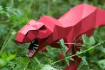 Papercraft dinosaur T-REX TYRANNOSAURUS 3D Low Poly Paper sculpture DIY gift Decor for home & office pepakura pattern template jurassic park