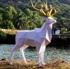 Papercraft 3D ROYAL DEER pepakura Pdf paperfreak template Low Poly Paper Sculpture pattern gift Decor Christmas polygonal new year animal