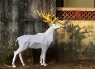 Papercraft 3D ROYAL DEER pepakura Pdf paperfreak template Low Poly Paper Sculpture pattern gift Decor Christmas polygonal new year animal