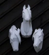 Papercraft 3D ARABIAN HORSE HEAD 3 Low Poly unicorn Paper Sculpture DiY gift wall Decor home nursery pepakura pattern template kids animals