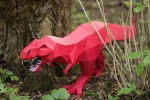 Papercraft dinosaur T-REX TYRANNOSAURUS 3D Low Poly Paper sculpture DIY gift Decor for home & office pepakura pattern template jurassic park
