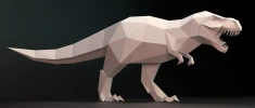 Papercraft dinosaur T-REX TYRANNOSAURUS 3D Low Poly Paper sculpture DIY gift Decor for home & office pepakura pattern template jurassic park