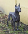 Papercraft 3D DOBERMAN NEW real size pepakura Pdf template Low polygonal Paper Sculpture Diy Decor home loft office animal dog lover gift