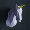 Papercraft 3D UNICORN HORSE HEAD Low Poly Paper Sculpture DiY gift Decor home nursery office pepakura pattern template handmade kids animals