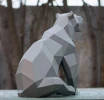 Papercraft 3D BEAR BIG pepakura Pdf template Low polygonal Paper animal figure Sculpture Diy Decor party home loft office bear lover gift
