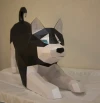 Papercraft 3D STRETCHING HUSKY DOG Puppy pepakura Pdf template Low polygonal Papercraftfreak Sculpture Decor loft office animal lover gift