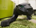 Papercraft 3D BLACK PANTHER wild cat or tiger pepakura template Low polygonal Paper Sculpture Decor home loft office animal lover