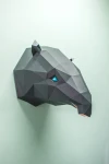 Papercraft 3D MALAYAN TAPIR Head pepakura Pdf template polygonal Paper pattern Sculpture Diy wall Decor ideas rare wild animal lover gift