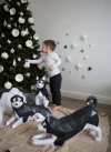 Papercraft 3D STRETCHING HUSKY DOG Puppy pepakura Pdf template Low polygonal Papercraftfreak Sculpture Decor loft office animal lover gift Papercraft 3D STRETCHING HUSKY DOG Puppy pepakura Pdf template Low polygonal Papercraftfreak Sculpture Decor loft office animal lover gift