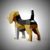 Beagle Paper Sculpture,Printable PDF template,Handmade Terriers Dog Papercraft,3D puzzle,Low Poly Home Decor,DIY Teens Gift