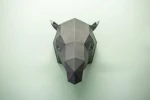 Papercraft 3D MALAYAN TAPIR Head pepakura Pdf template polygonal Paper pattern Sculpture Diy wall Decor ideas rare wild animal lover gift