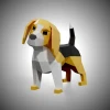 Beagle Paper Sculpture,Printable PDF template,Handmade Terriers Dog Papercraft,3D puzzle,Low Poly Home Decor,DIY Teens Gift