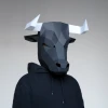 Bull Mask Papercraft Template for Halloween and Themed Parties, Instant Download Craft for Kids & Adults, Make Your Own Bull Mask Today!