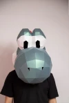 YOSHI Mask DIY, Lowpoly Papercraft, Super Mario