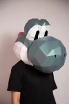 YOSHI Mask DIY, Lowpoly Papercraft, Super Mario