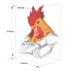 Rooster Bust Wall Decor Paper Sculpture, Printable PDF template, Handmade Wild Sea Animal Figurine Papercraft,3D puzzle, Low Poly Wall Decor