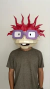 CHUCKIE FINSTER Mask DIY, Lowpoly Papercraft, Rugrats Papercraft